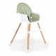 Детски дървен стол за хранене Gelato 2в1 мента  - 3