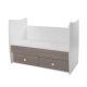 Бебешко дървено легло Matrix New 60/120 Бяло/Кафе-2BOX  - 6