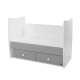 Бебешко дървено легло Matrix New 60/120 Бяло/Stone Grey-2Box  - 6
