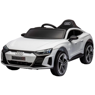 Детска бяла акумулаторна кола Audi e-Tron