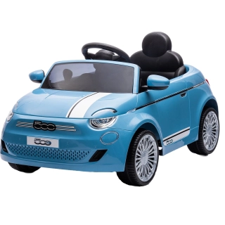 Детска синя акумулаторна кола Fiat 500