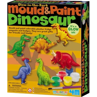 Детски комплект Фигури гипс Светещи динозаври