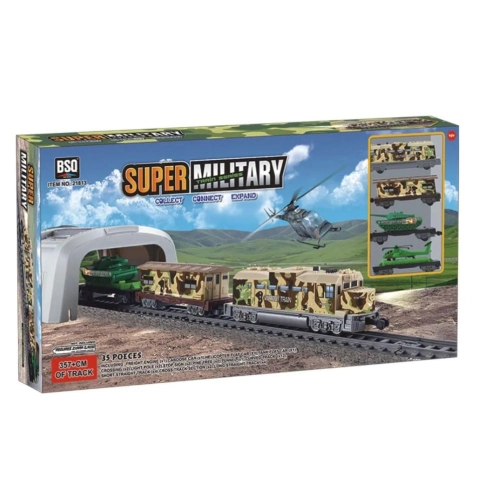 Детска играчка Военен влак Super Military (35 части) | PAT31413
