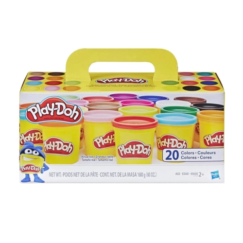 Комплект 20 кутийки детски пластилин Искращи цветове | PAT31454
