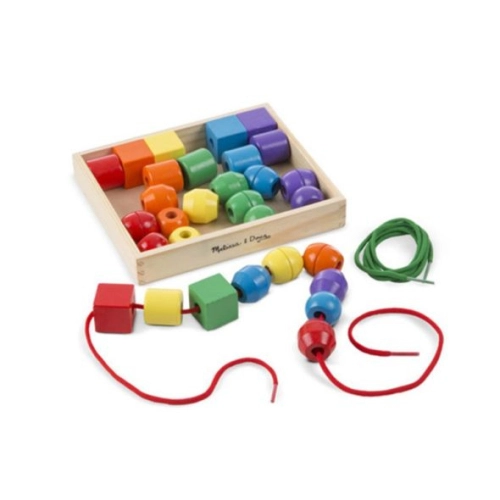 Комплект детски дървени мъниста за нанизване на шнур | PAT32494