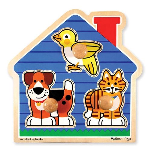 Детски дървен пъзел Къщата на животните 3 части | PAT32512