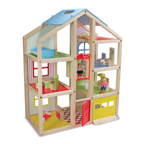 Детска дървена къща с обзавеждане | PAT32522
