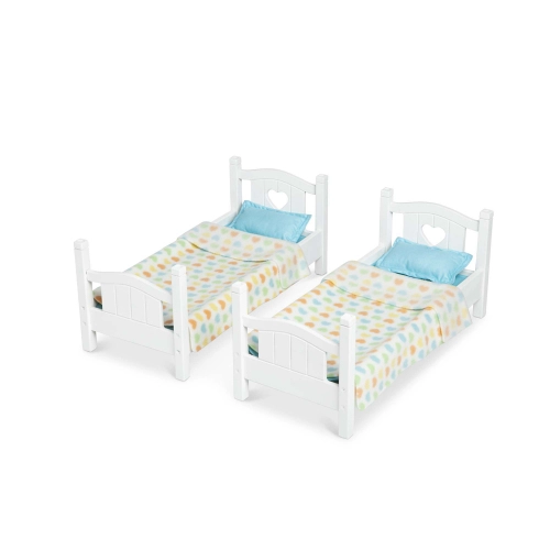 Бяло двуетажно легло за детска кукли | PAT32642