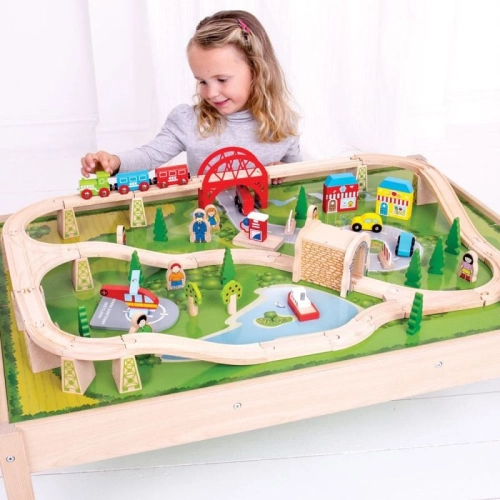Детски голям влаков комплект за игра върху маса | PAT32818