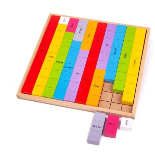 Детска дървена игра с цветни облигации и числа | PAT32846