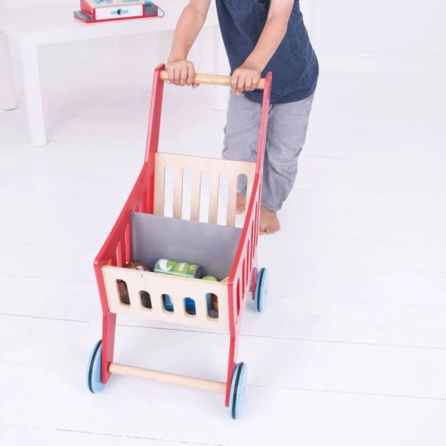 Дървена детска количка за пазаруване | PAT32876