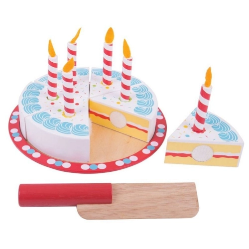 Детска дървена торта за рязане Рожден ден | PAT32889