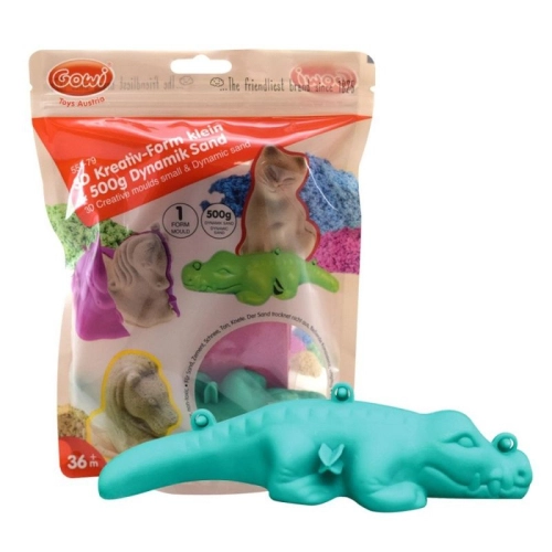 3D детски творчески комплект с пясък и формичка крокодил | PAT32900