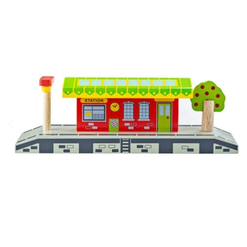 Детски влаков комплект Дървена селска гара | PAT32910