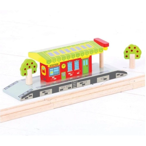 Детски влаков комплект Дървена селска гара | PAT32910