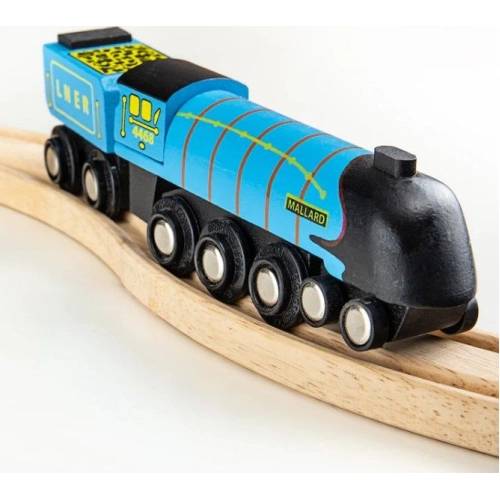 Детска играчка Син дървен локомотив за игра | PAT32990