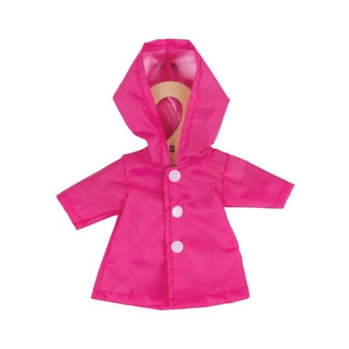 Дреха за детска кукла 25 см Розов дъждобран | PAT33011
