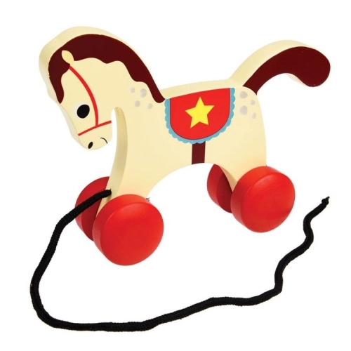 Бебешка дървена играчка за дърпане Цирковото конче Чарли | PAT33021