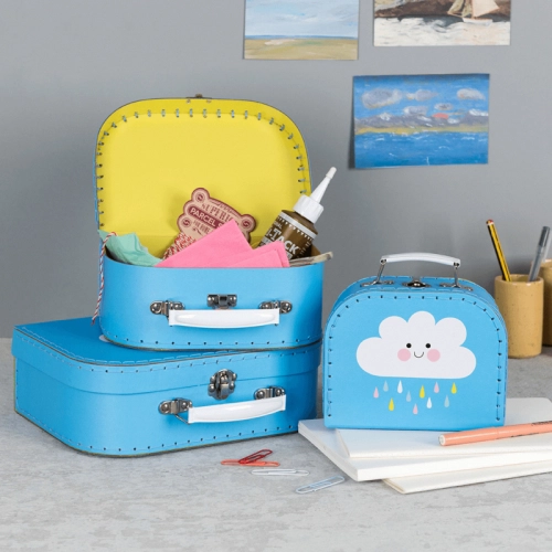 Три детски куфарчета за съхранение Щастливият дъждовен облак | PAT33046