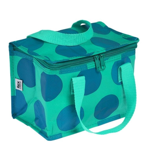 Детска термо чанта за обяд Зелена със сини точки | PAT33085