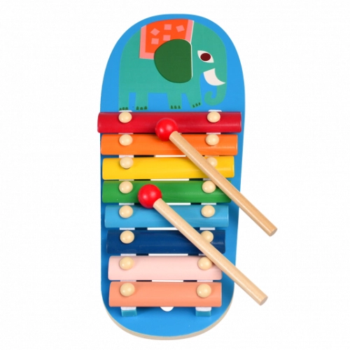 Детски ксилофон с две дървени пръчици за свирене Диви чудеса | PAT33091