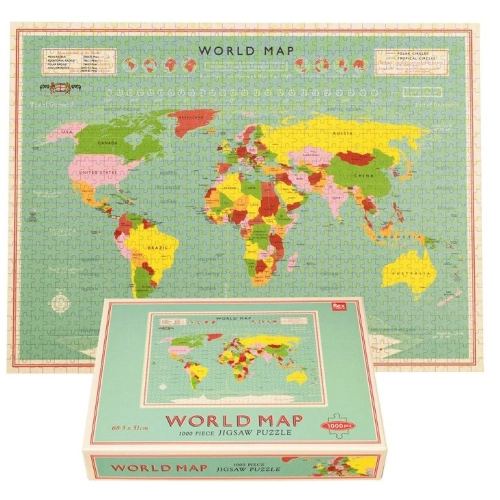 Детски образователен пъзел 1000 части Карта на света | PAT33098