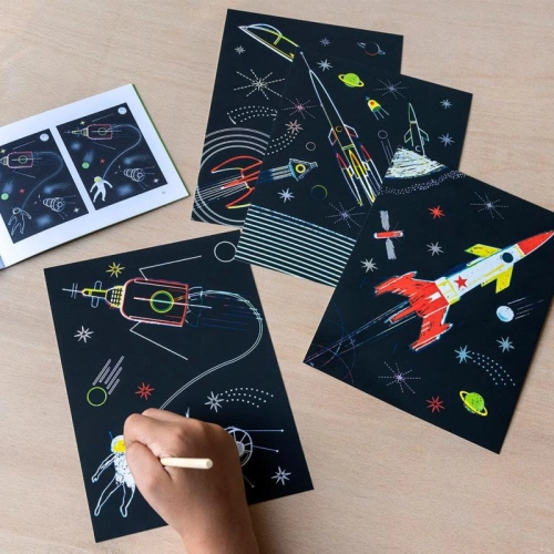 Детски скреч карти Космическа ера | PAT33108
