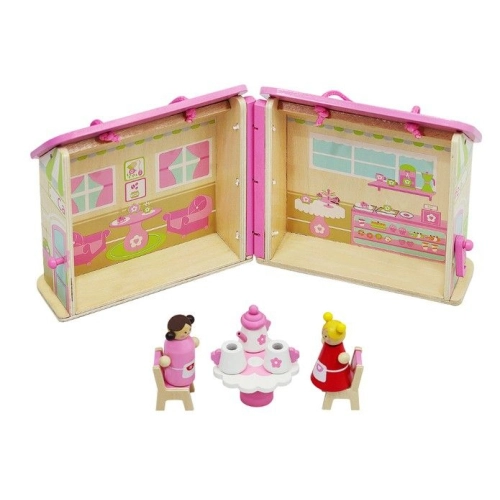 Детска дървена къща-кафене за кукли с аксесоари | PAT33118