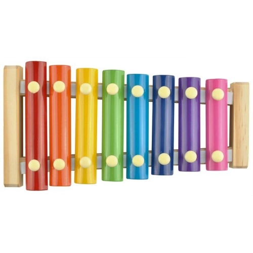 Цветен дървен детски ксилофон с две чукчета | PAT33153