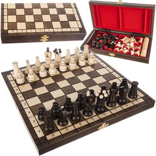 Дървена игра Шах и Дама в едно | PAT33158