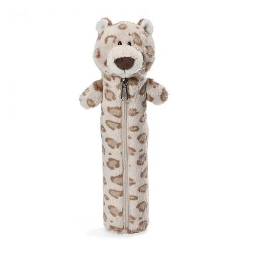 Детски плюшен несесер Снежен леопард за момче 25 см | PAT33245