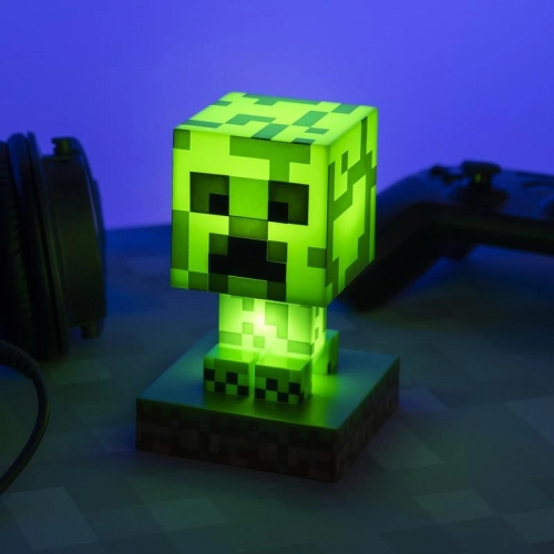 Детска зелена лампа Minecraft Creeper Icon | PAT33251