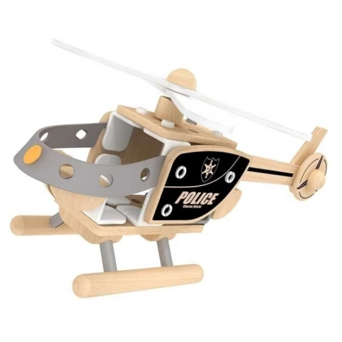Детски дървен конструктор Полицейски хеликоптер | PAT33261
