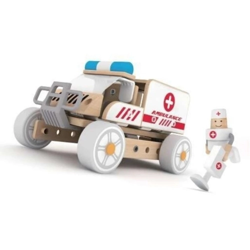 Дървен конструктор за деца Линейка | PAT33263