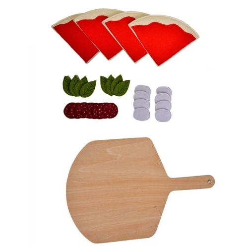 Детски дървен кухненски комплект Пица с дъска за рязане | PAT33270