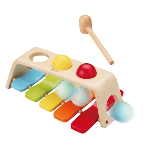Бебешка дървена играчка Ксилофон с чукче | PAT33278