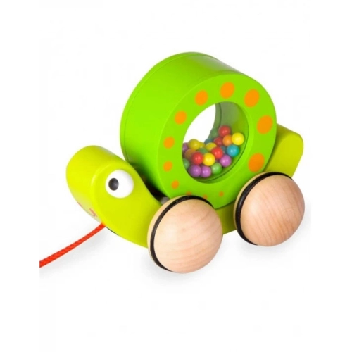 Бебешка дървена играчка Охлювче за дърпане | PAT33285
