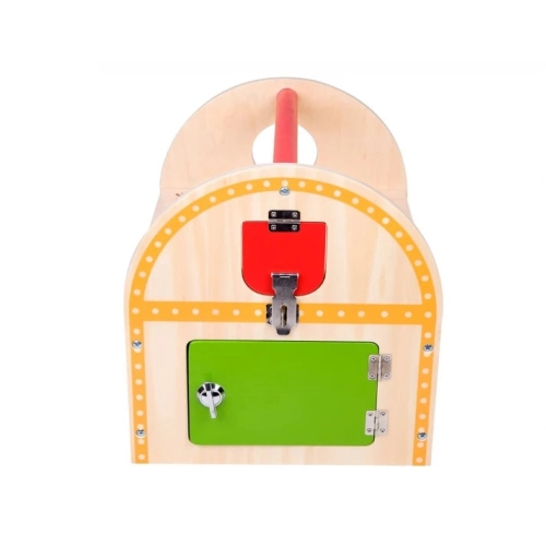 Детска дървена кутия Сортер с различни ключалки | PAT33288