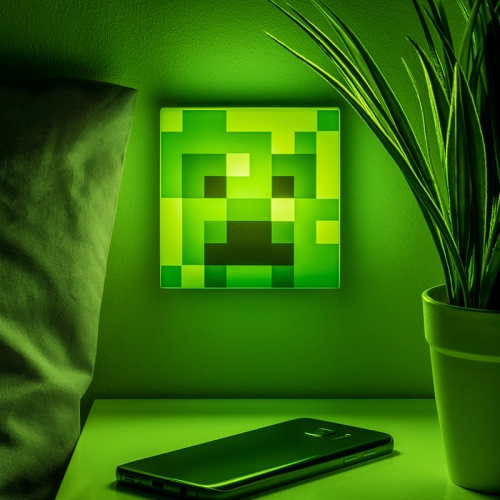 Детска зелена стенна лампа Minecraft | PAT33301