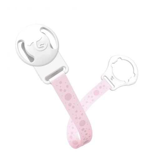 Бебешки розов държач с клипс за залъгалка | PAT33318