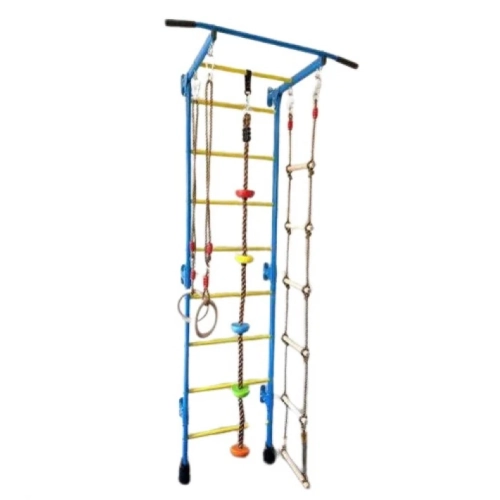 Синя метална шведска стена за детска гимнастика с аксесоари | PAT33360