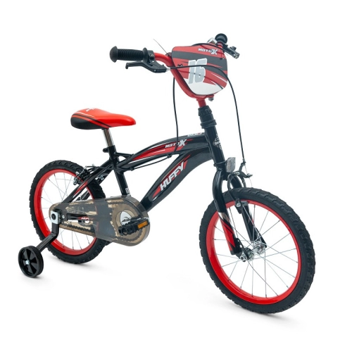 Детски червен велосипед с помощни колела 16