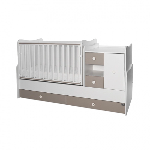 Детско дървено легло Minimax 190/72 цвят бяло/string New | PAT33556
