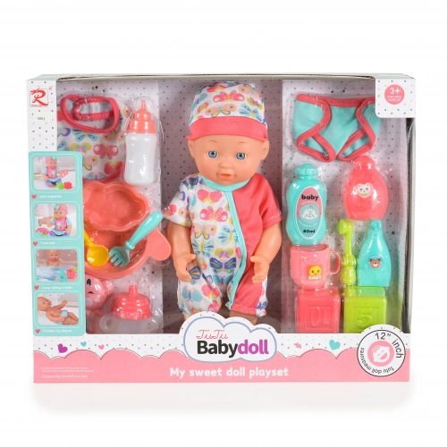 Детска кукла с аксесоари за хранене и къпане 31 см. | PAT33723