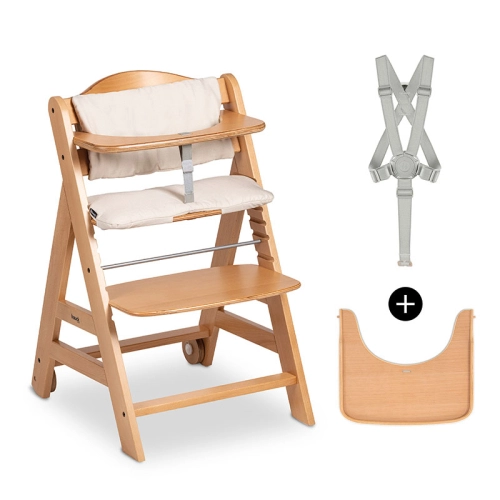 Детски дървен стол за хранене Beta+ Natural | PAT33965