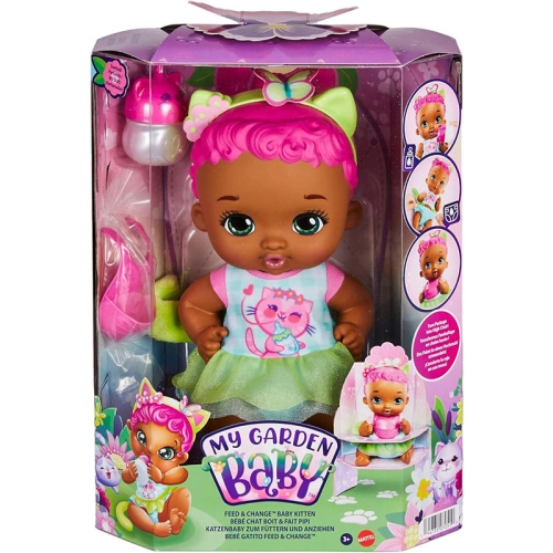 Детска кукла бебе My Garden Baby коте Розова коса | PAT34016