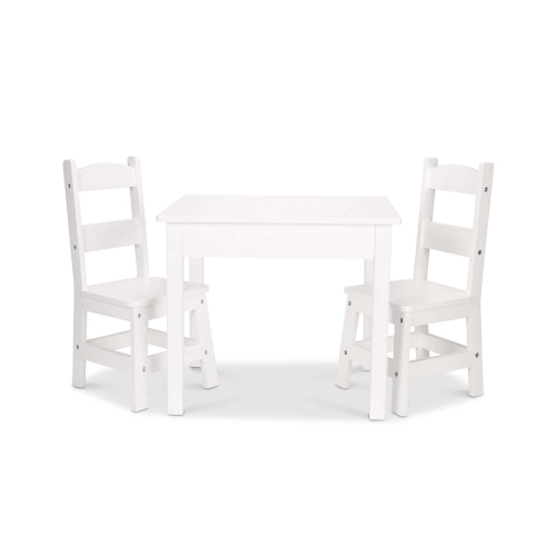 Детска бяла маса с два стола | PAT34029