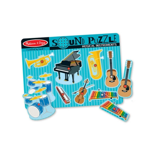 Детски дървени пъзел със звуци Музикални инструменти | PAT34068