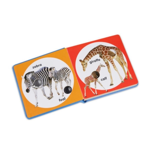 Детска книжка с бутони семейства диви животни | PAT34086