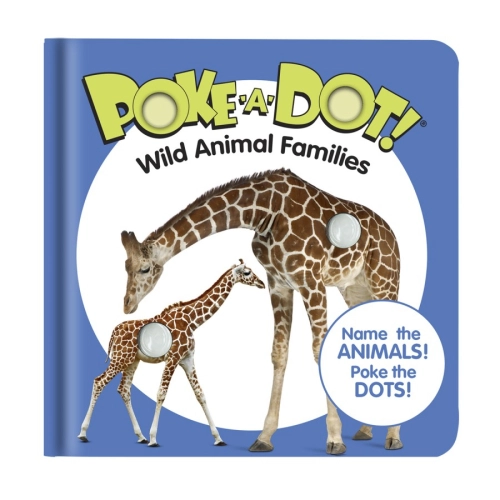 Детска книжка с бутони семейства диви животни | PAT34086